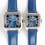 CARTIER Replica Watch Best Edition with 9015 Movement Blue Italian Cowhide Leather Watch Strap 47.5mm/35.1mm Watch